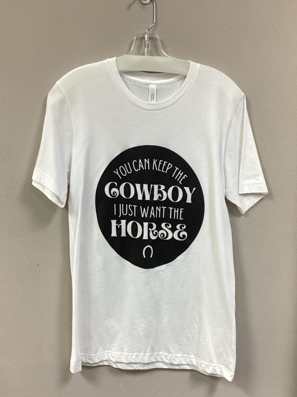 Bella Canvas White Short Sleeve Tee with Black Circle Graphic